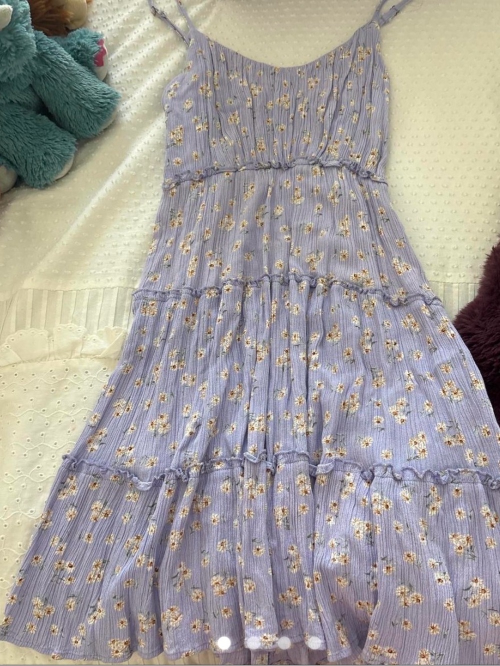 Ocean Drive Lavender Floral Tiered Dress